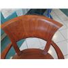 Image 3 : Wooden Barrel-Back Armchair, 36" Back Height