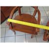 Image 8 : Wooden Barrel-Back Armchair, 36" Back Height