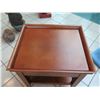 Image 2 : Wooden Side Table w/ Raised Edge 23" x 27" x 26"H
