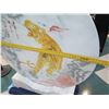 Image 10 : Large, Round Painted Marble, Asian Tiger Motif, Carved Marble Display Mount 48" Dia, 52"H