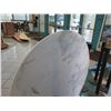 Image 7 : Large, Round Painted Marble, Asian Tiger Motif, Carved Marble Display Mount 48" Dia, 52"H
