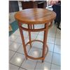 Image 1 : Round Wooden Bar-Height Bistro Table, 24" Dia, 40"H
