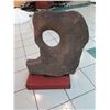 Image 1 : Rare, Large Mooring Stone w/ Stand, Hawaiian Artifact, Approx. 30"H
