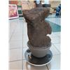 Image 1 : Large Carved Natural Stone, Man-Made Base (base has separated from stone), Approx. 22"H