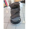 Image 2 : Large Carved Natural Stone, Man-Made Base (base has separated from stone), Approx. 22"H