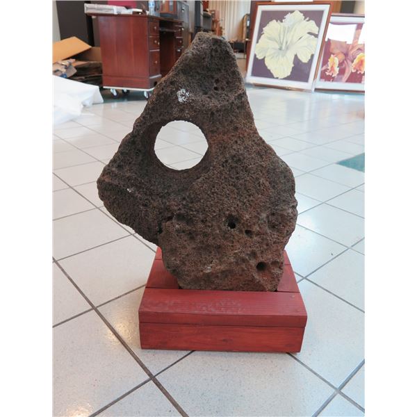Rare, Large Mooring Stone, Hawaiian Artifact, Approx. 24"H