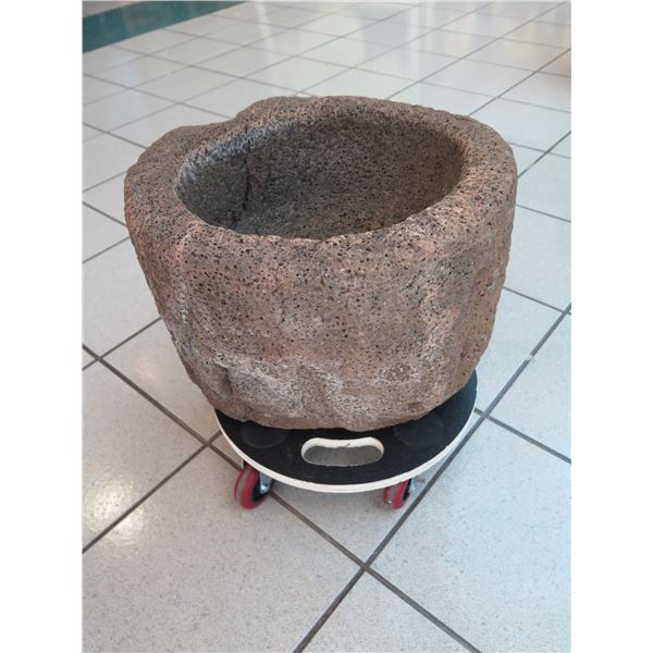 Very Large Hawaii Stone Bowl, Approx. 16" Dia, 14"H