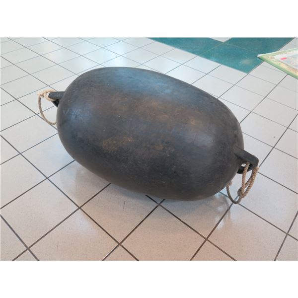 Large Black Plastic Fishing Float (Approx. 47" L, 24" H)