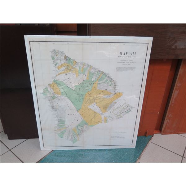 Hawaii Island Ahupuaa Map 1901 (poster board not included)
