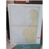 Image 1 : Vintage WWII Era 1942 West Coast of Hawaii Map, Stamped "Restricted" (poster board not included)