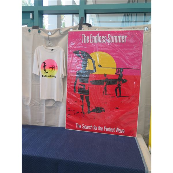 Very Large Movie "Endless Summer" Poster & T-Shirt Memorabilia 39" x 55"