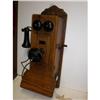 Image 1 : Old Oak Wall Phone Western Electric Co Works  #1615172