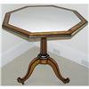 Image 1 : Russian Octagonal Marble Inlaid Tripod Table #1615348