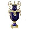 Image 1 : Classical Cobalt Blue Glass Bronze Lamp #1615396