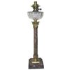 Image 1 : Gilt Bronze Marble Classical Column Oil Lamp #1615412