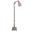 Image 1 : Bridge Floor Lamp w Rose Glass Glass Shade #1615461