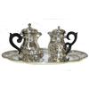 Image 1 : Antique German / Austrian 5-Pc Silver Tea Set #1615517