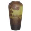 Image 1 : Val St Lambert Lake Scene Cameo Glass Vase #1615751
