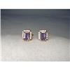 Image 1 : Estate 14K YG 2 CT Tanzanite Diamond Earrings #1615919