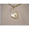 Image 1 : Stunning Estate 14K YG Gold Diamond Lock Charm #1615960