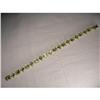 Image 1 : Estate 14K YG Gold Peridot Tennis Bracelet #1615963