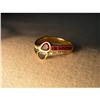 Image 1 : Estate 18K YG Levian Ruby Sapphire Diamond Band#1615982