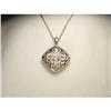 Image 1 : 14K WG Diamond Cross Filigree Locket Pendant #1615995