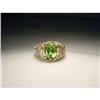 Image 1 : 14K YG Filigree Peridot Diamond Star Ring #1616010