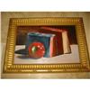Image 1 : Magnificent red apple, painting on board! #1616019