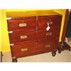 Image 1 : MILITARY CHEST ENGLISH MAGOGANY 19TH CENT #1616021