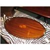Image 1 : ENGLISH OVAL MAHOGANY INLAID TRAY #1616036