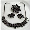 Image 1 : ~JULIANA~ JET BLACK RHINESTONE PARURE SET ? #1616065