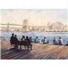 Image 1 : Michele Byrne, Brooklyn Bridge, Canvas Print #1616077