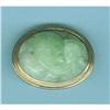 Image 1 : Gump's Gold and Jade Brooch #1627613