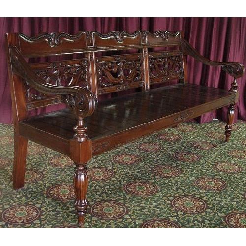 Ornate Victorian Lg Gossip Garden Settee Bench 1628149