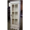 Image 1 : WHITE PAINT SHABBY BOOKCASE LINEN PRESS CABINET#1628151