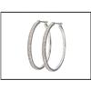 Image 1 : BIG WHITE GOLD DIAMOND HOOP EARRINGS  #1639249