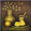 Image 1 : "Still Life with Lemon" symbolism style oil #1639378