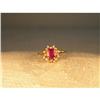 Image 1 : Elegant Estate 14K YG Gold Ruby Diamond Ring #1639722