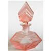 Image 1 : Pink Art Glass Geometric Perfume Bottle #1651588