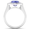 Image 2 : Natural 4.17 CTW Tanzanite & Diamond Ring 14K White Gold - REF-133R3F