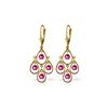 Image 1 : Genuine 2.4 ctw Pink Topaz Earrings 14KT Yellow Gold - REF-55Z5N
