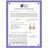 Image 2 : Genuine 2.4 ctw Pink Topaz Earrings 14KT Yellow Gold - REF-55Z5N