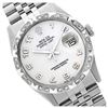 Image 1 : Rolex Men's Stainless Steel, QuickSet, Arabic Dial with Pyrimid Diam Bezel  - REF-509W5H