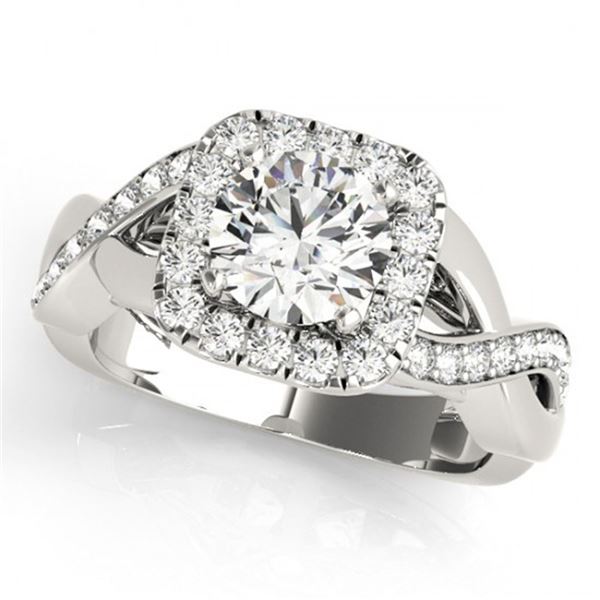 2 ctw Certified VS/SI Diamond Halo Ring 18k White Gold - REF-411A2N