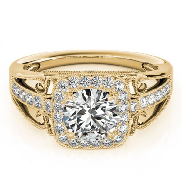 1.3 ctw Certified VS/SI Diamond Halo Ring 18k Yellow Gold - REF-291W5H