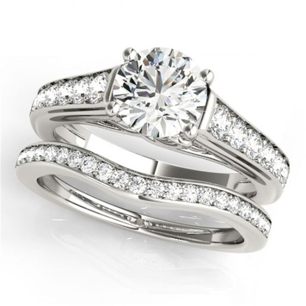 1.2 ctw Certified VS/SI Diamond 2pc Wedding Set 14k White Gold - REF-119W3H
