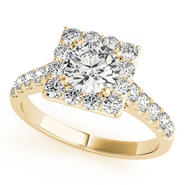 2.5 ctw Certified VS/SI Diamond Halo Ring 18k Yellow Gold - REF-544N5F
