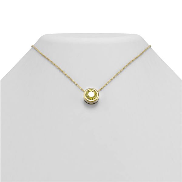1.5 ctw Fancy Yellow Diamond Necklace 18K Yellow Gold - REF-405N5F