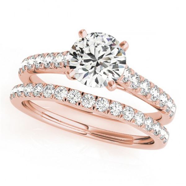 1.38 ctw Certified VS/SI Diamond 2pc Wedding Set 14k Rose Gold - REF-114X8A